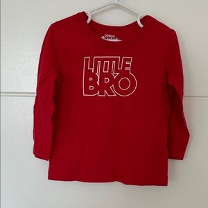 OshKosh B'gosh Red 'LITTLE BRO' Long Sleeve Tee